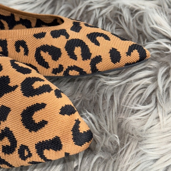 EUC Serra Leopard Print Recycled Textile Flexible Flats Size 9 - Picture 5 of 9